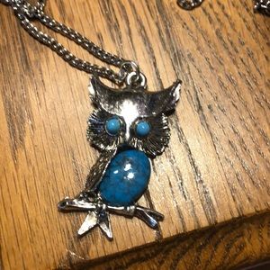 Vintage Faux Turquoise Owl